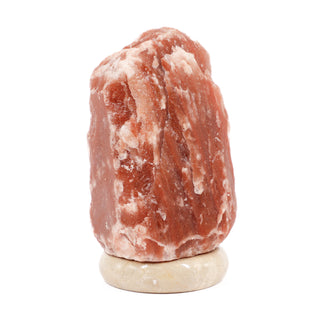 Natural Dark Red Salt Lamp (3-5 lb) (1.5-2.25 KG) (6-7") w/ Tavera Base