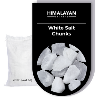 44 LB Himalayan WHITE Salt LARGE CHUNKS