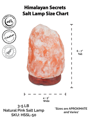 Natural Pink Himalayan Salt Lamp 3-5 Lbs
