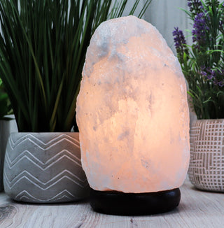 Natural White Himalayan Salt Lamp 9-11 Lbs