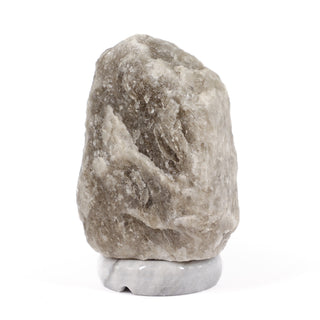 Natural Gray Himalayan Salt Lamp w/ Marble Base 6-8 Lbs