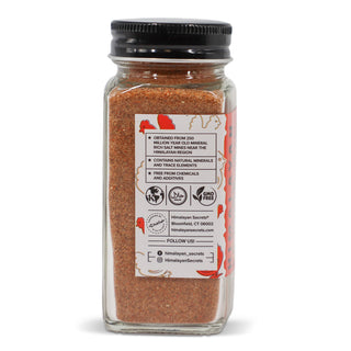 4.4 oz French Glass Himalayan Seasoned Pink Salt Shaker - Chicken Salt