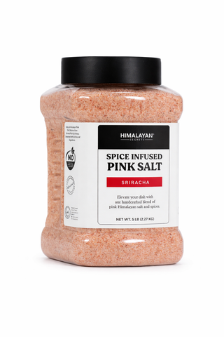 Seasoned Himalayan Salt Fine Grain  - Sriracha - 5LB Jar