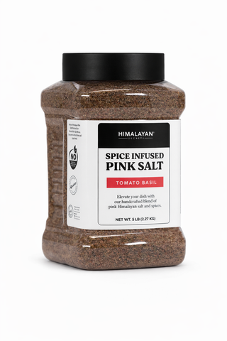 Seasoned Himalayan Salt Fine Grain - Tomato Basil - 5LB Jar