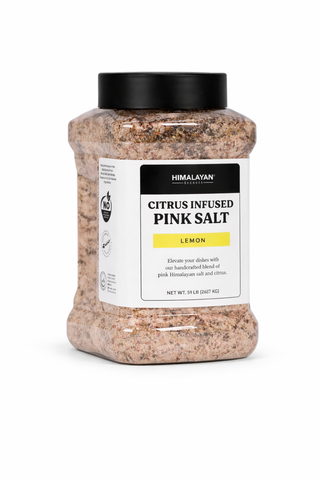 Seasoned Himalayan Salt Fine Grain - Lemon - 5LB Jar