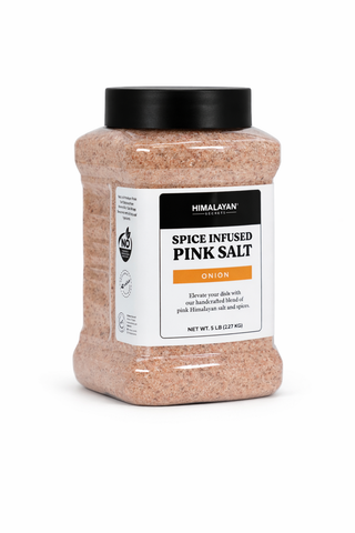 Seasoned Himalayan Salt Fine Grain - Onion - 5LB Jar