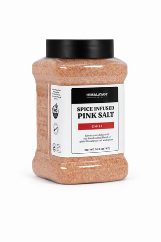 Seasoned Himalayan Salt Fine Grain - Chili - 5LB Jar