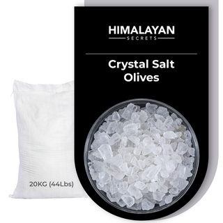 44 LB Himalayan CRYSTAL Salt OLIVE SIZE CHUNKS
