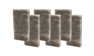 Gray Himalayan Salt Tile 8 x 4 x 1 (6-Pack)