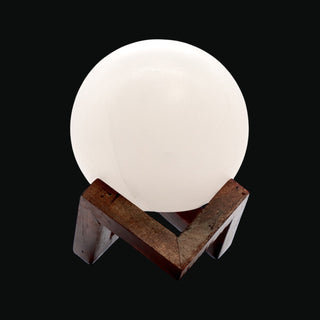 6" White Himalayan Salt Globe Lamp w/ Infinity Base