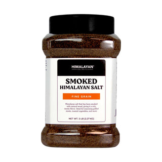 Himalayan Smoked Pink Salt Fine Grain- Real Wood Smoked - 5LB Jar