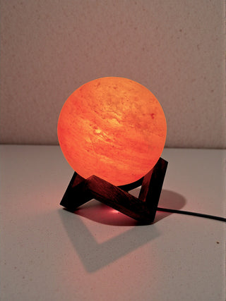 6" Pink Himalayan Salt Globe Lamp w/ Infinity Base