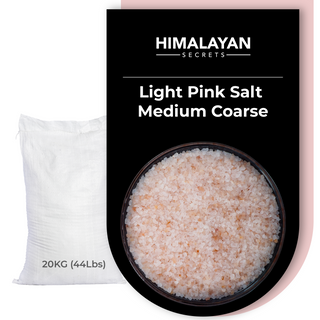 44 LB Himalayan LIGHT Pink Salt Medium Coarse Grain (1-2 mm)