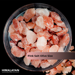 44 LB Himalayan DARK Pink Salt OLIVE SIZE CHUNKS