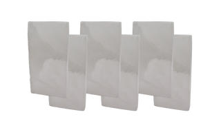 White Himalayan Salt Tile 8 x 4 x 1 (6-Pack)