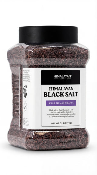 Himalayan Black Salt (Kala Namak) Coarse (2-3mm) - 5LB Jar