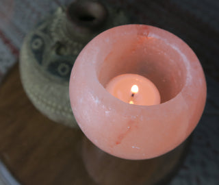 Apple Shape Himalayan Salt Tealight Candle Holder - Himalayan Secrets™