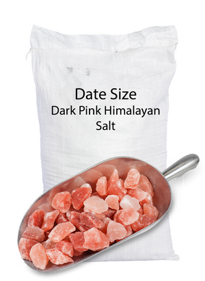 44 LB Himalayan DARK Pink Salt DATE SIZE CHUNKS