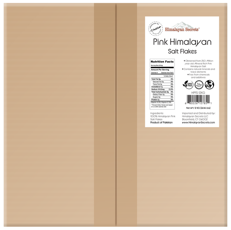 Pink Himalayan Flake Salt - Bulk 12 KG (26 LBs)