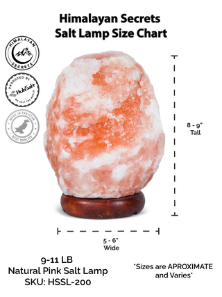 Natural Pink Himalayan Salt Lamp 9-11 Lbs