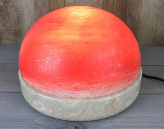 11" Himalayan Dome Lamp Tavera Stone Base w/ 40-Watt Bulb