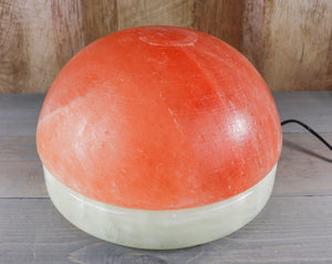 11" Himalayan Dome Lamp Onyx Marble Base w/ 40-Watt Bulb
