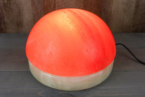 11" Himalayan Dome Lamp Onyx Marble Base w/ 40-Watt Bulb