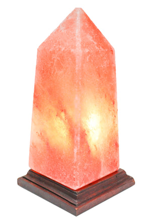 Himalayan Salt Obelisk Shape Lamp 10"