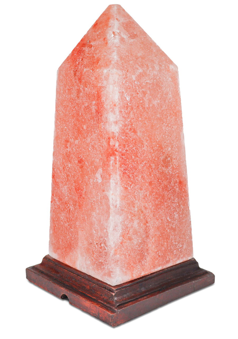 Himalayan Salt Obelisk Shape Lamp 10"