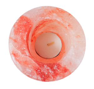 Himalayan Salt Cylinder Shape Tealight Candle Holder 3.5"