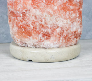 Natural Pink Himalayan Salt Lamp 47-58 Lbs w/ Tavera Marble Base