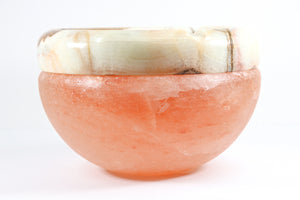 9" Himalayan Salt Dome Lamp with Onyx Marble Base