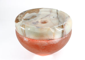 9" Himalayan Salt Dome Lamp with Onyx Marble Base