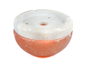 9" Himalayan Salt Dome Lamp with Gray Marble Base