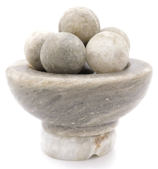 7" Gray Abundance Bowl with 6 Massage Balls (without metal cage)